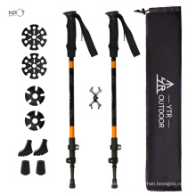 NPOT aluminum adjustable trekking poles folding poles